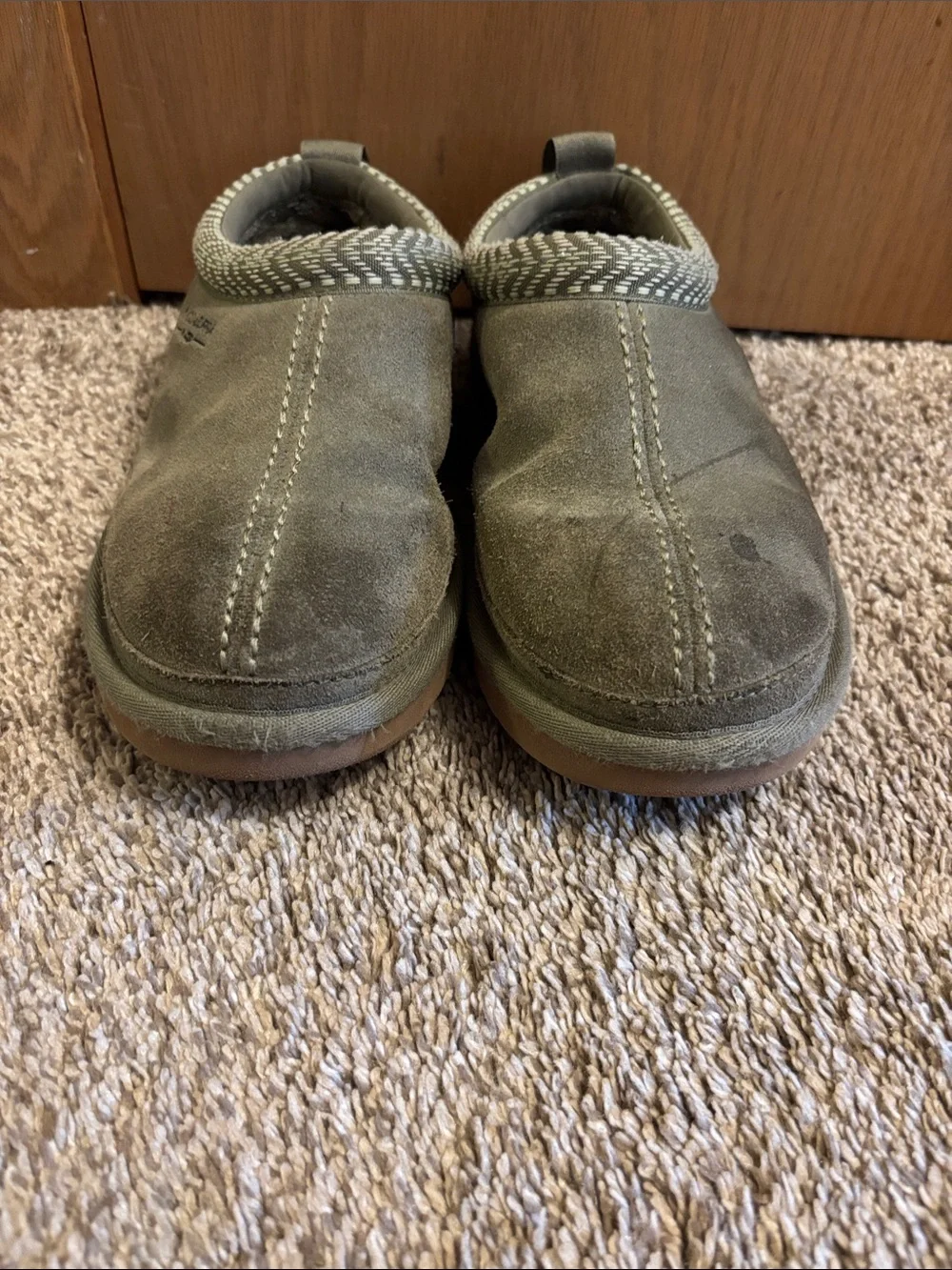 Koolaburra Olive Green Kids Slip-On Suede Clogs